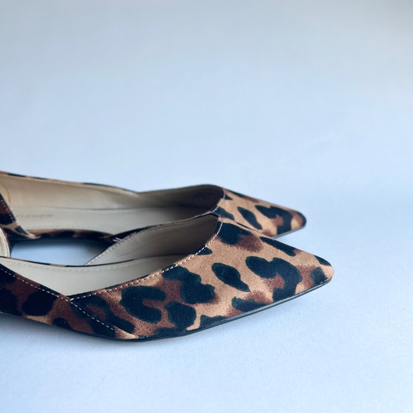 Marc Fisher Tan Brown Black Animal Print Fabric Rubber Outsole Flats size 7.5 - Picture 15 of 15